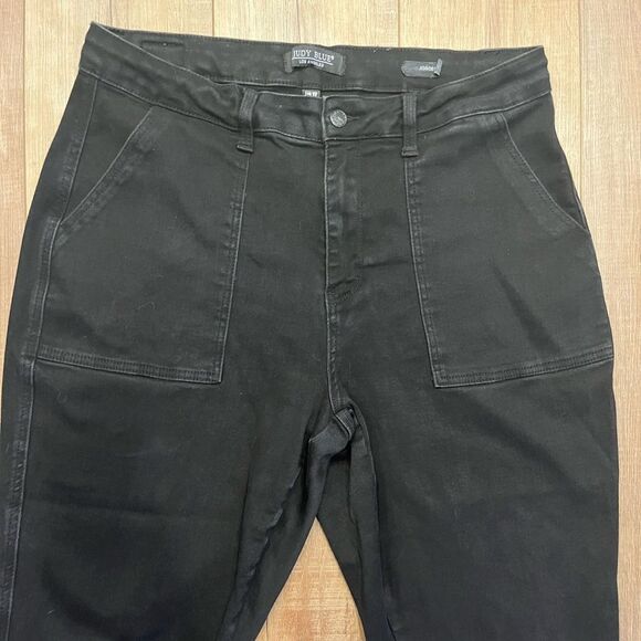 Judy Blue Jeans Womens 14W Black High Rise Denim Jogger *Missing Drawstring - Picture 7 of 11
